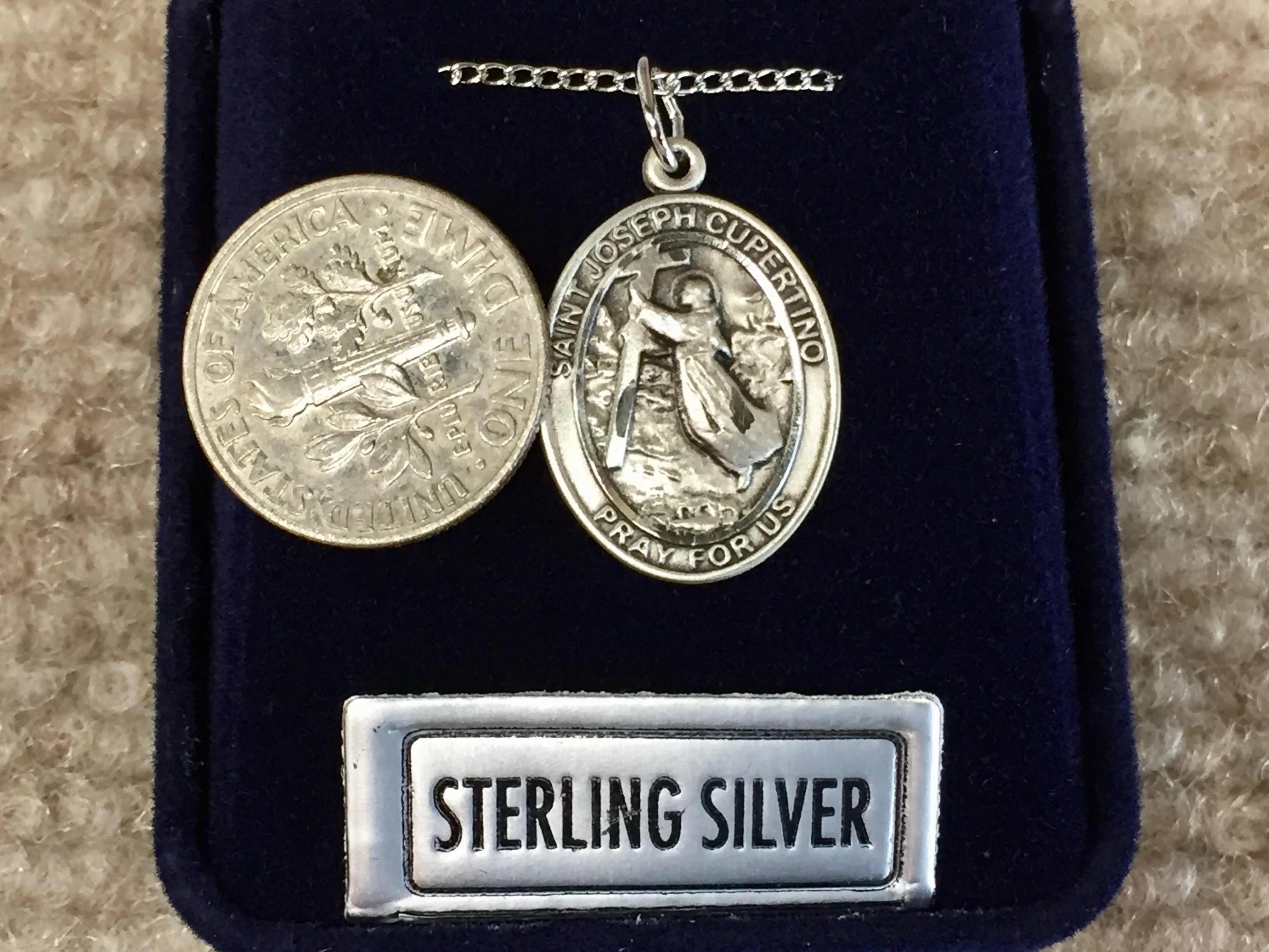 Saint Joseph Of Cupertino Silver Pendant Religious