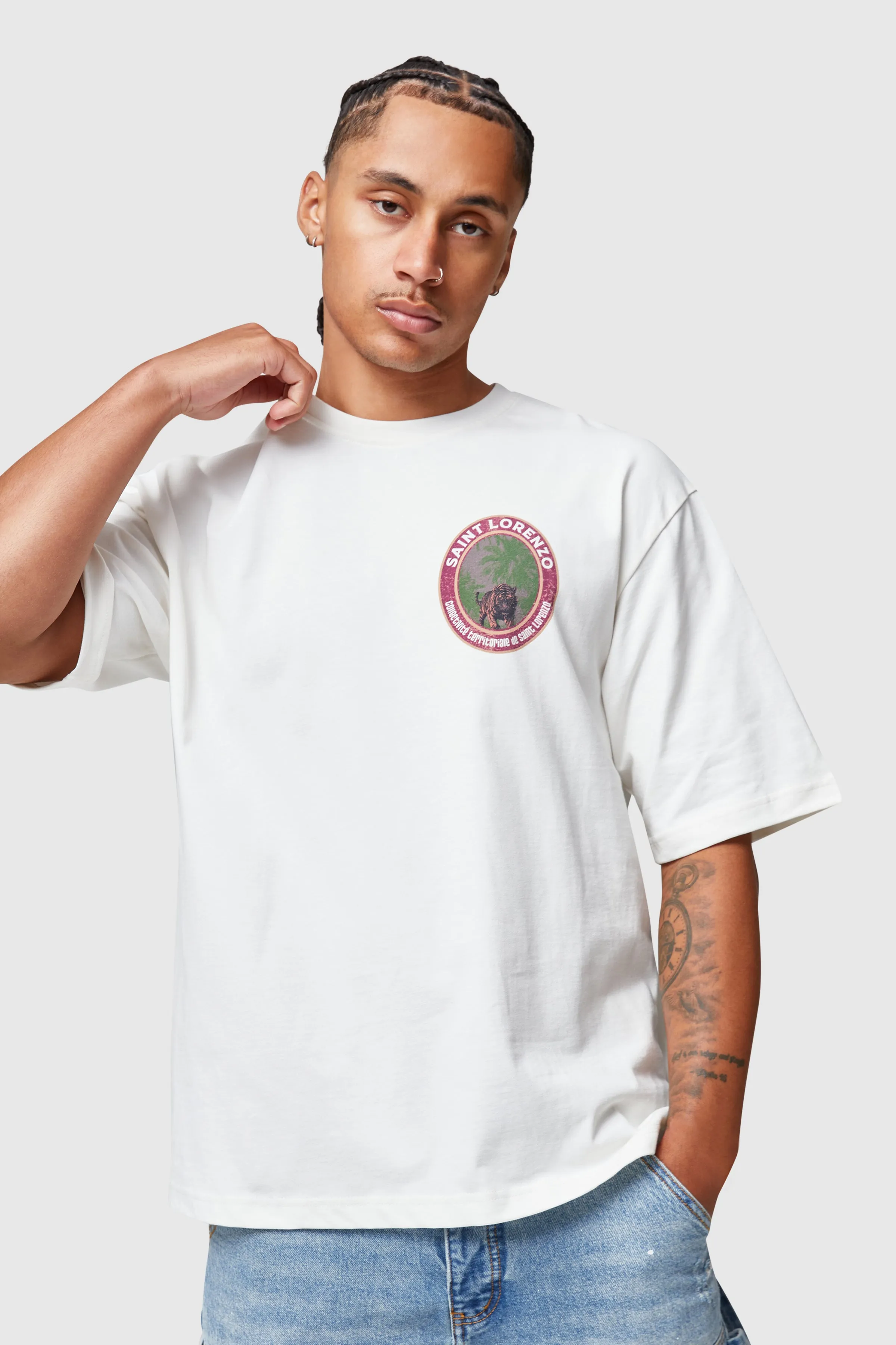 SAINT LORENZO STAMP TEE - OFF WHITE