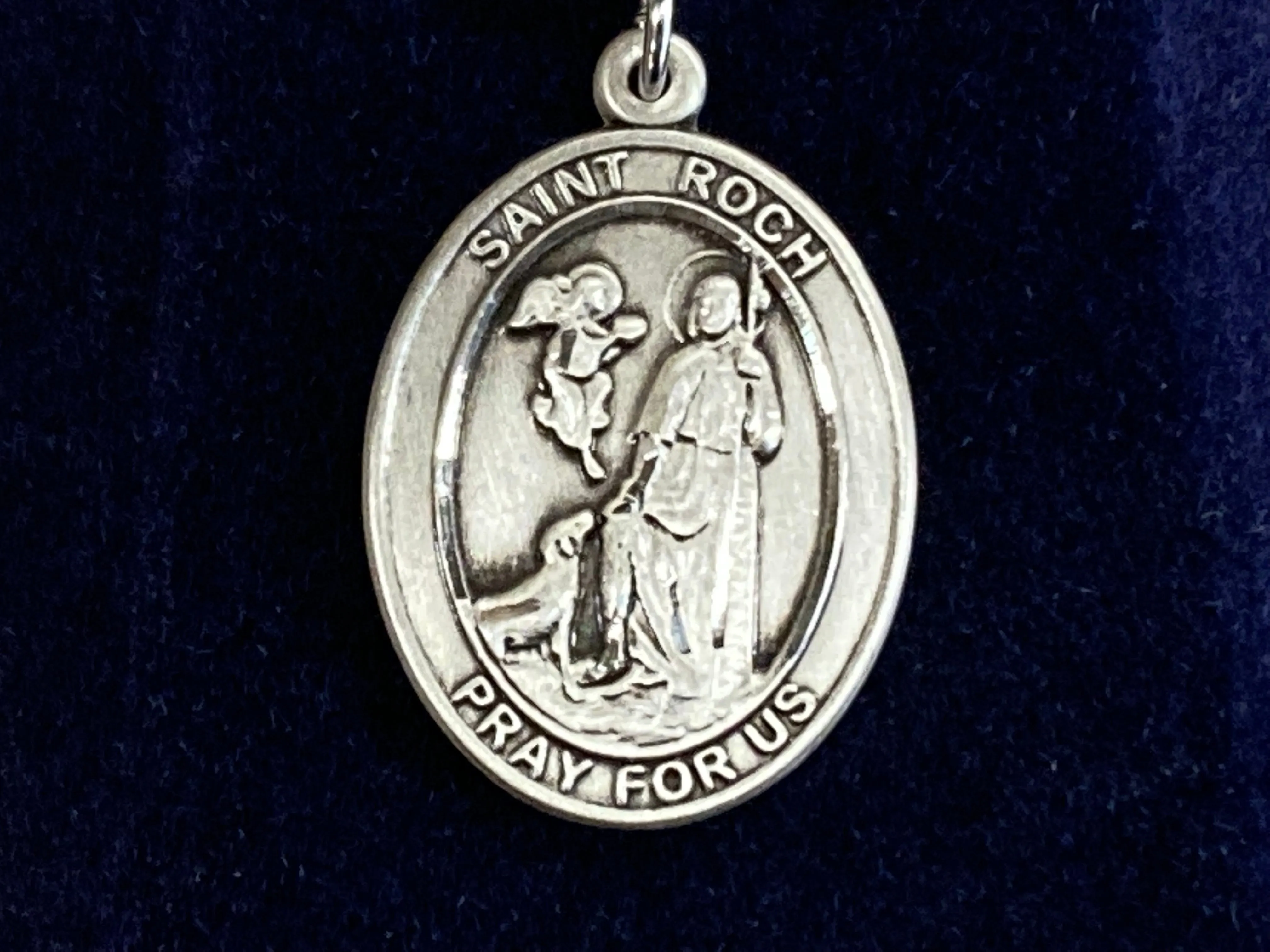 Saint Roch Silver Pendant With Chain