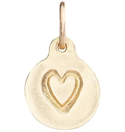 Small Heart Disk Charm