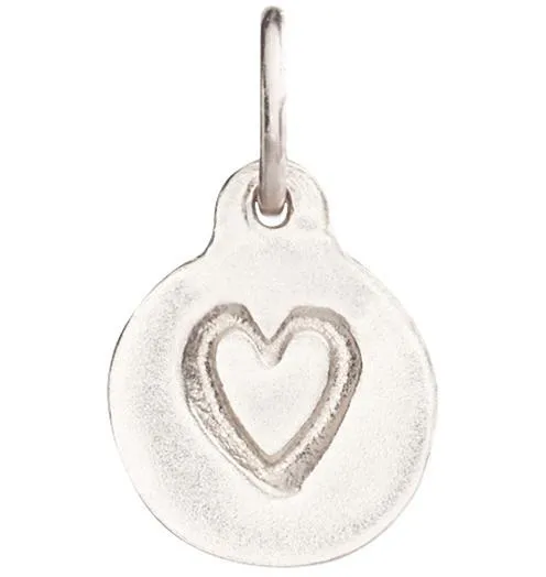 Small Heart Disk Charm