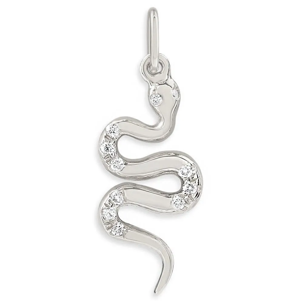 Snake Mini Charm Pave Diamonds