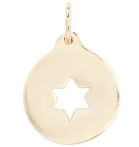 Star of David Cut Out Disk Charm