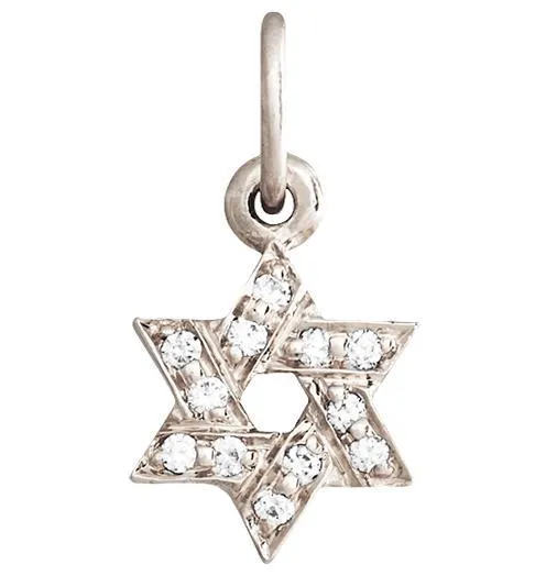 Star of David Mini Charm Pavé Diamonds