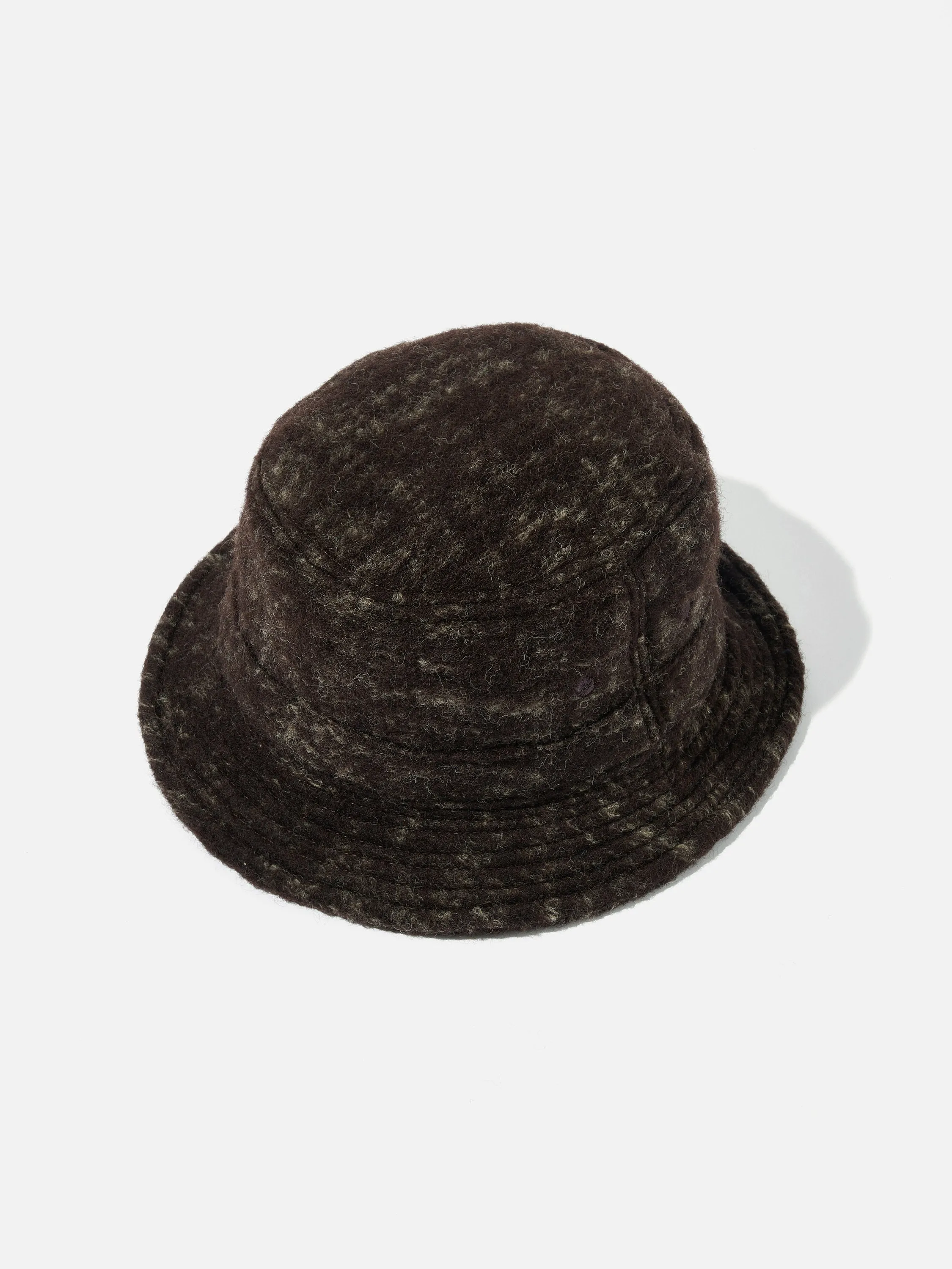 Universal Works Bucket Hat in Brown Marble Fleece