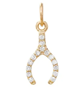 Wishbone Mini Charm Pave Diamonds