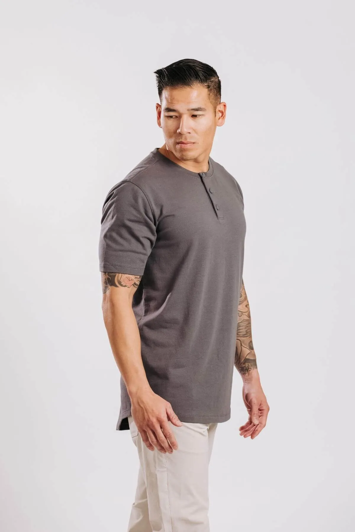 X Cotton Short Sleeve Henley