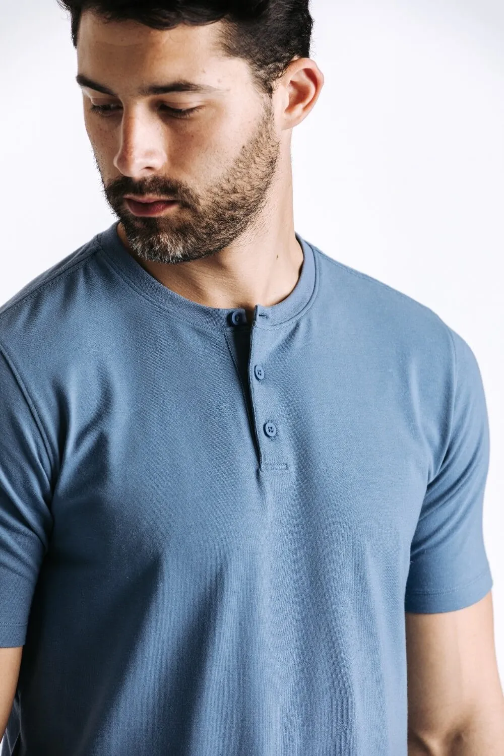 X Cotton Short Sleeve Henley